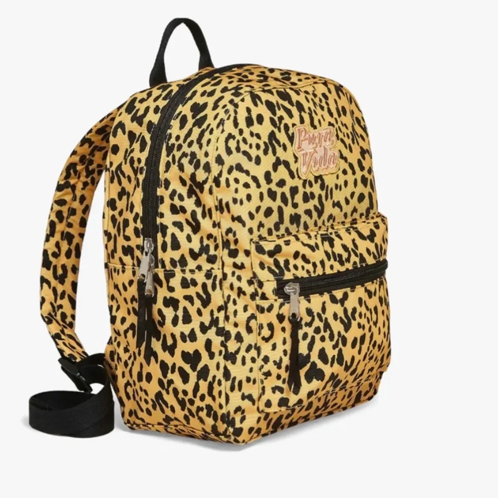 Pura Vida LEOPARD MINI BACKPACK gold black leopard print NWT